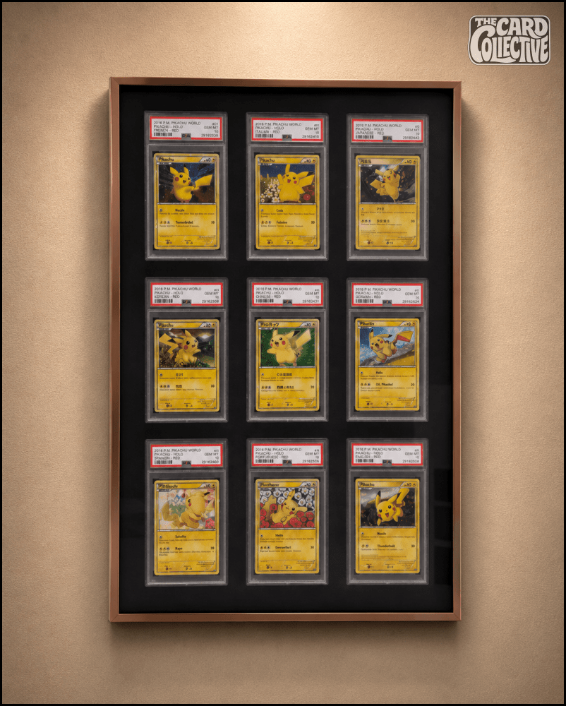 9 Grid Aluminium Pokémon Trading Card Metal Display Frame Case | PSA, CGC, BGS & One Touch