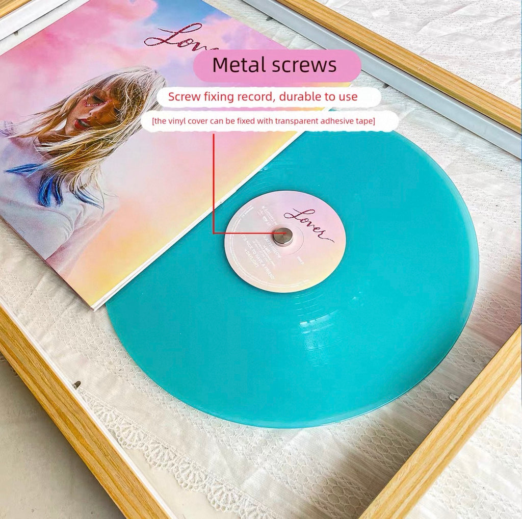 12" Vinyl Record Transparent Display Frame | LP Album Wall Display | Double-Sided Transparent