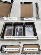 12 Aluminium Trading Card Display Frame Case | PSA, BGS & One Touch | Pokémon • MTG • Yu-Gi-Oh • One Piece • Sports Cards