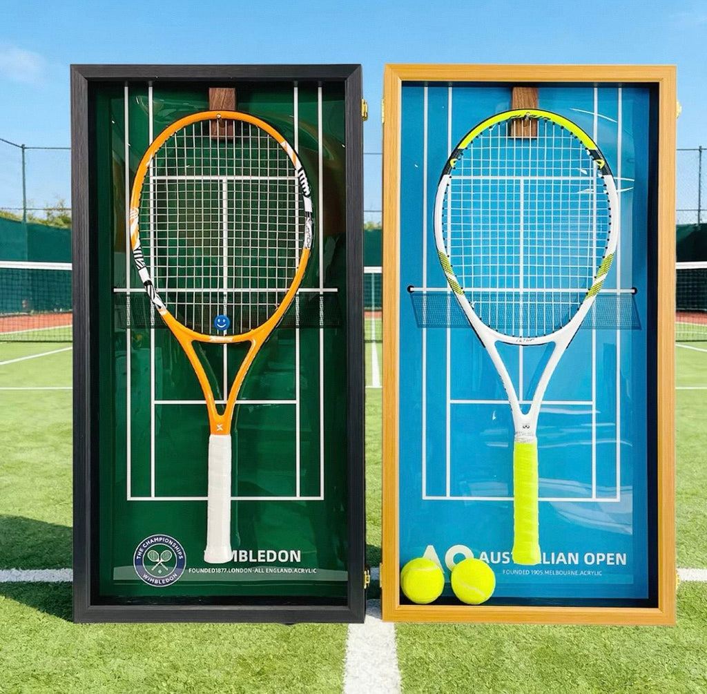 Tennis Racket Display Frame Case | Wimbledon • US Open • Australian Open • French Open - The Card Collective