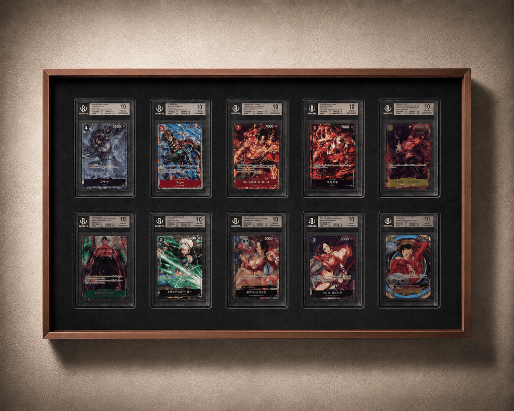 10 Grid Aluminium Trading Card Display Frame Case | PSA, BGS & One Touch | Pokémon • MTG • Yu-Gi-Oh • One Piece • Sports Cards - The Card Collective