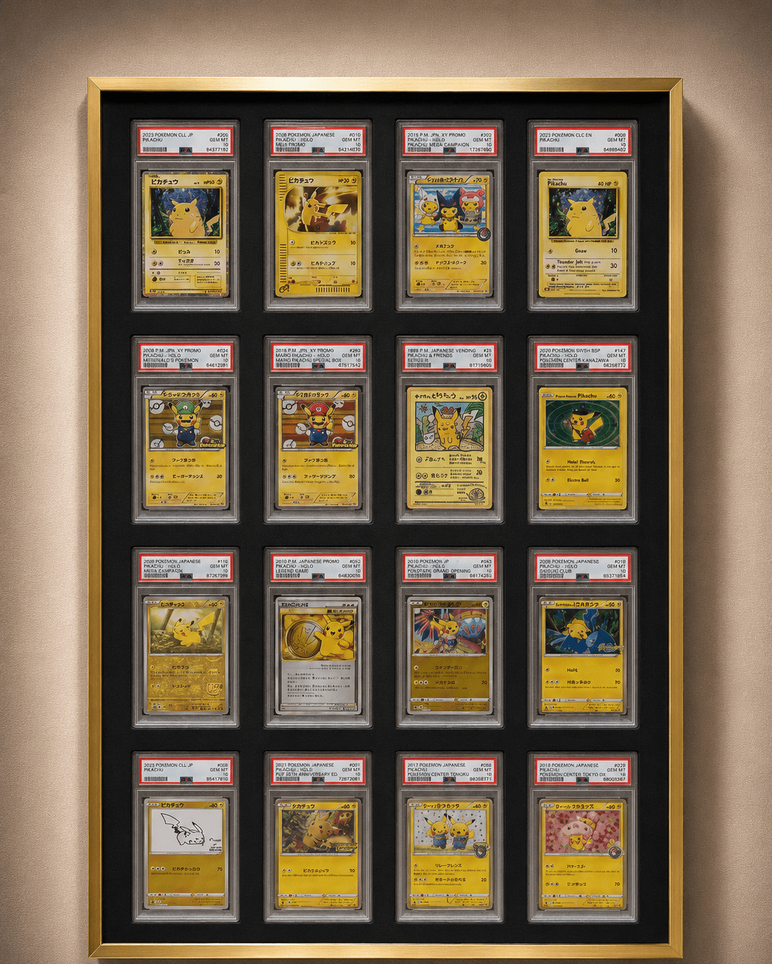 16 Grid Aluminium Trading Card Display Frame Case | PSA, BGS & One Touch | Pokémon • MTG • Yu-Gi-Oh • One Piece • Sports Cards - The Card Collective