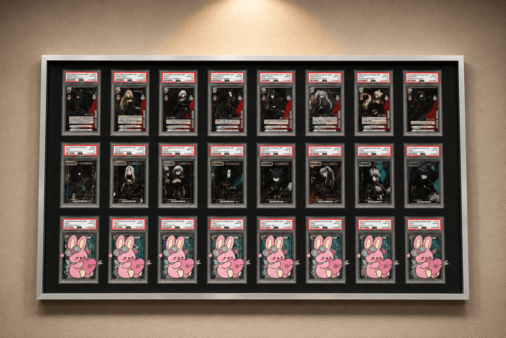 24 Grid Aluminium Trading Card Display Frame Case | PSA, BGS & One Touch | Pokémon • MTG • Yu-Gi-Oh • One Piece • Sports Cards - The Card Collective