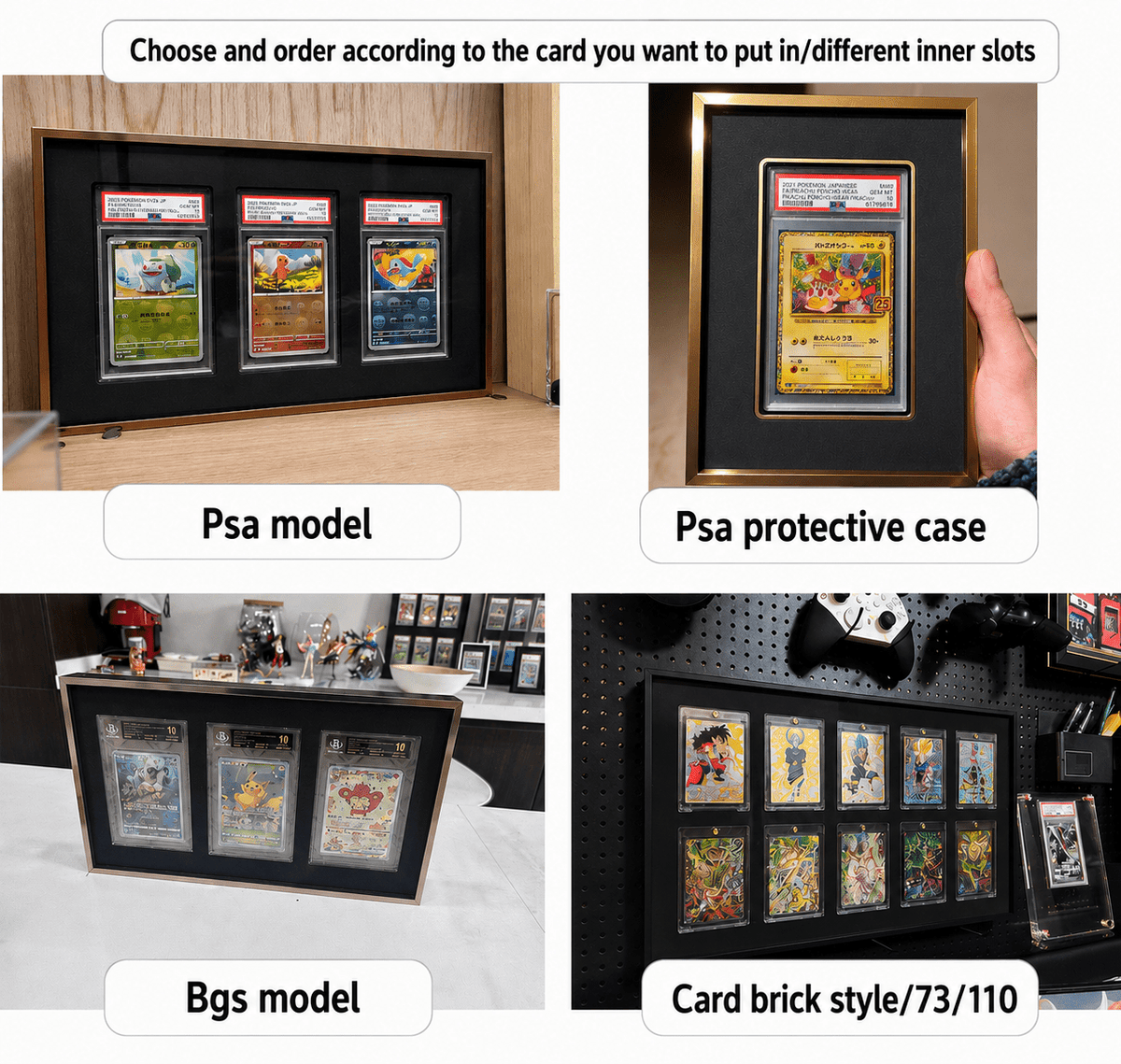 54 Aluminium Trading Card Display Frame Case | PSA, BGS & One Touch | Pokémon • MTG • Yu-Gi-Oh • One Piece • Sports Cards - The Card Collective