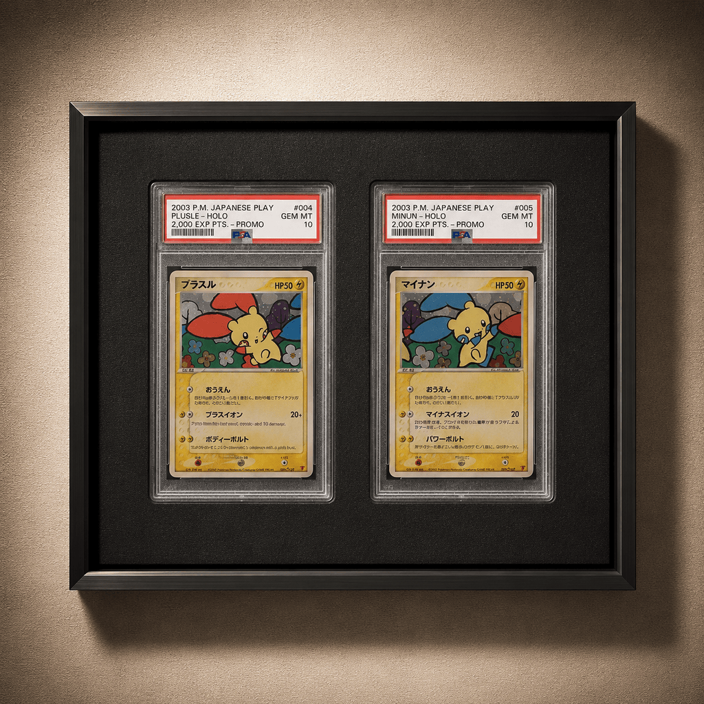 2 Grid Aluminium Trading Card Display Frame Case | PSA, BGS & One Touch | Pokémon • MTG • Yu-Gi-Oh • One Piece • Sports Cards - The Card Collective