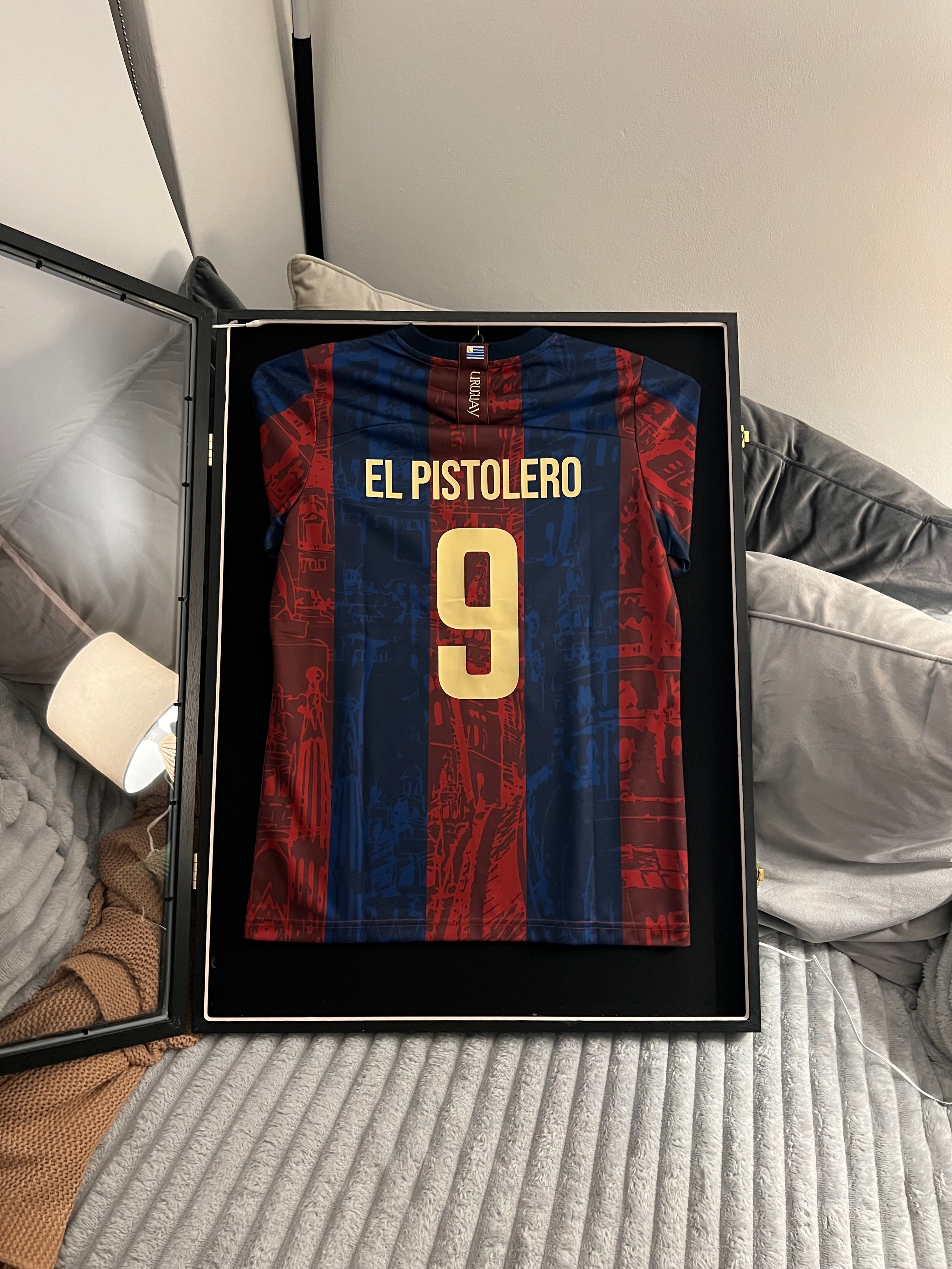 LED Sports Jersey Display Frame Case – Custom Colour Background | Football • Soccer • Basketball • Rugby • Baseball • Hockey