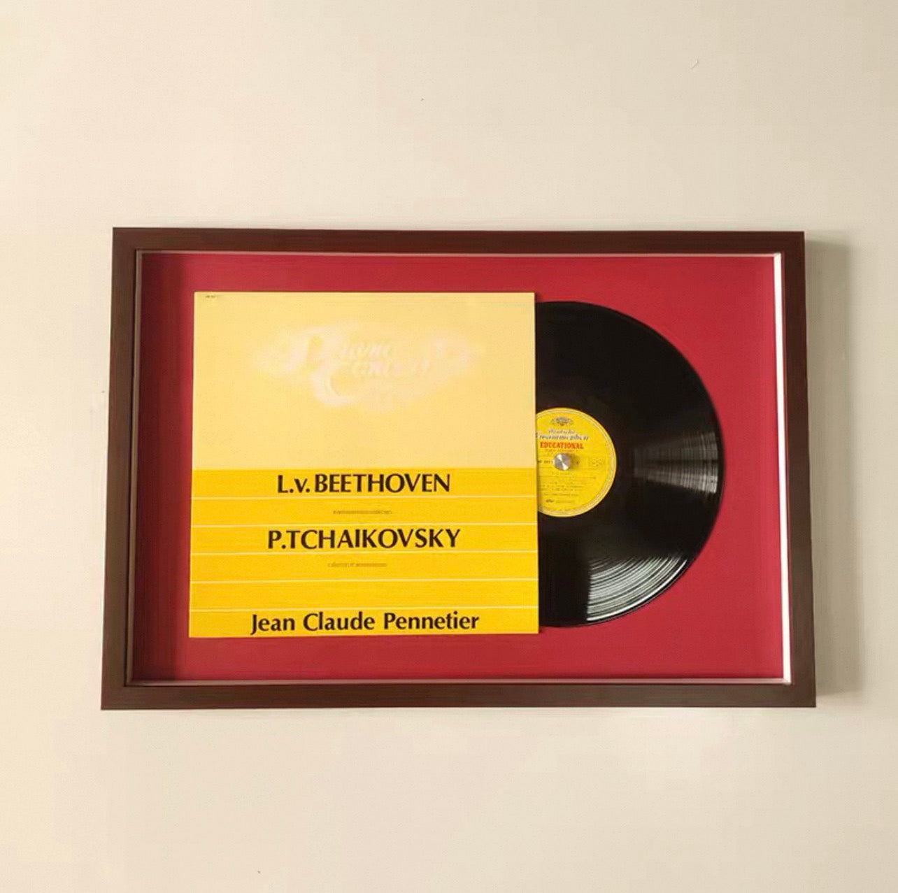 12" Vinyl Record Colour Display Frame | LP Album Wall Display | Double-Sided Coloured Matboard