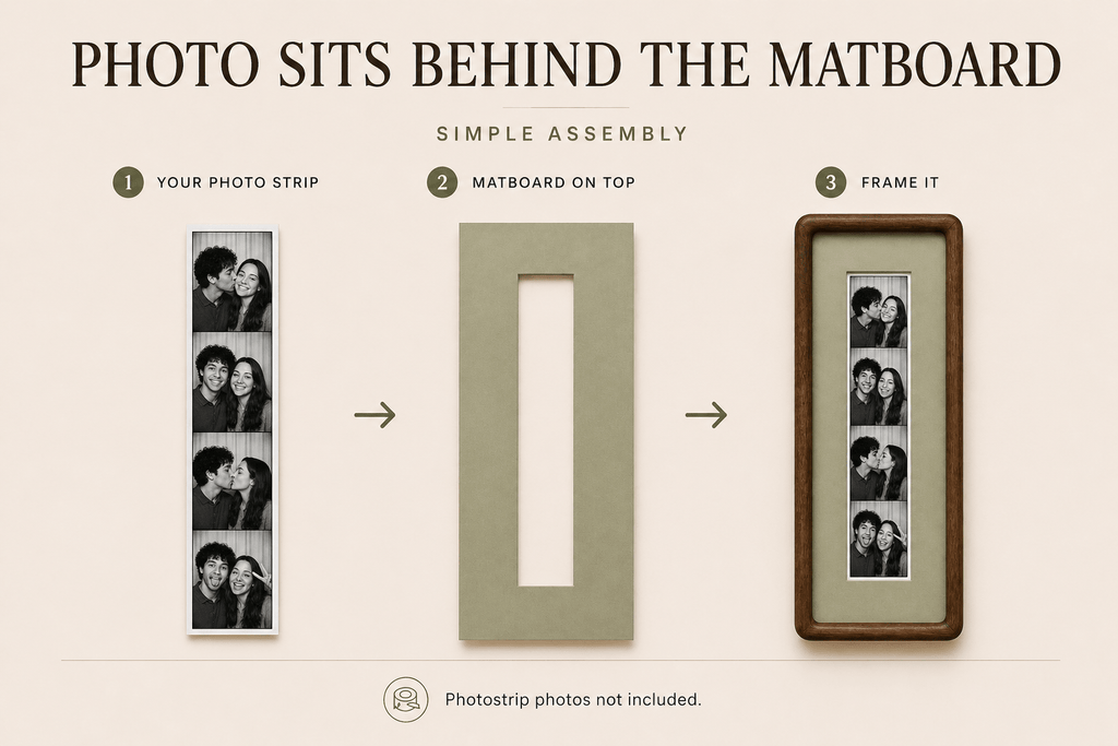 Photo Strip Display Frame – Custom Frame for Photobooth Prints - The Card Collective