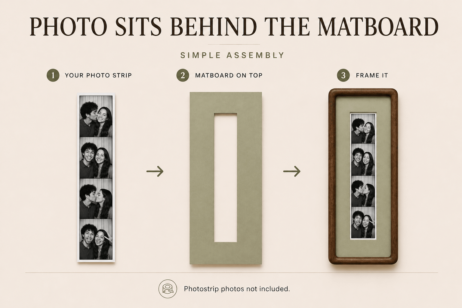 Photo Strip Display Frame – Custom Frame for Photobooth Prints - The Card Collective