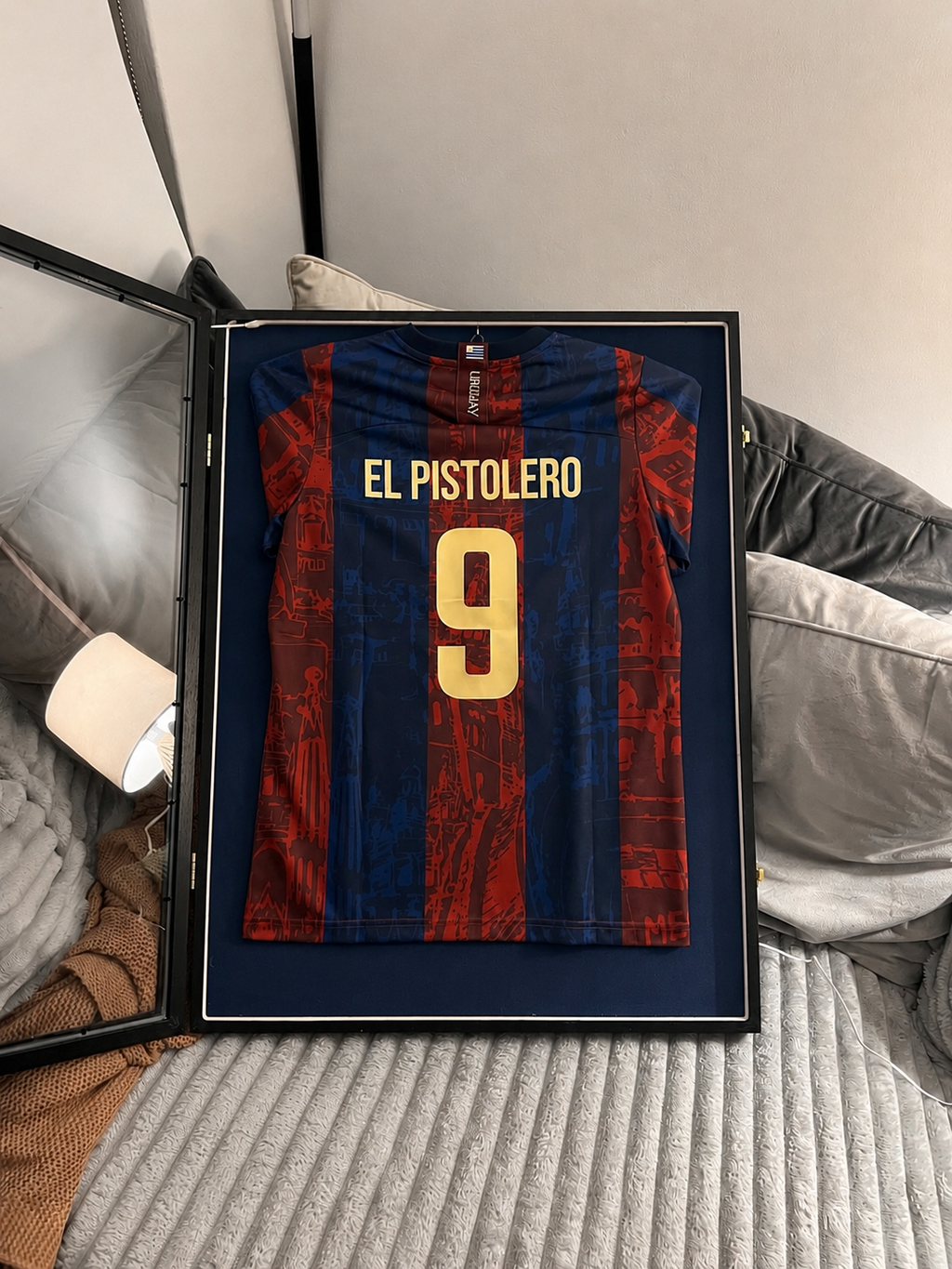 LED Sports Jersey Display Frame Case – Custom Colour Background | Football • Soccer • Basketball • Rugby • Baseball • Hockey