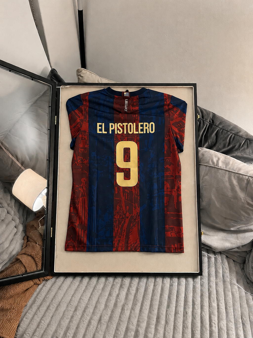 LED Sports Jersey Display Frame Case – Custom Colour Background | Football • Soccer • Basketball • Rugby • Baseball • Hockey