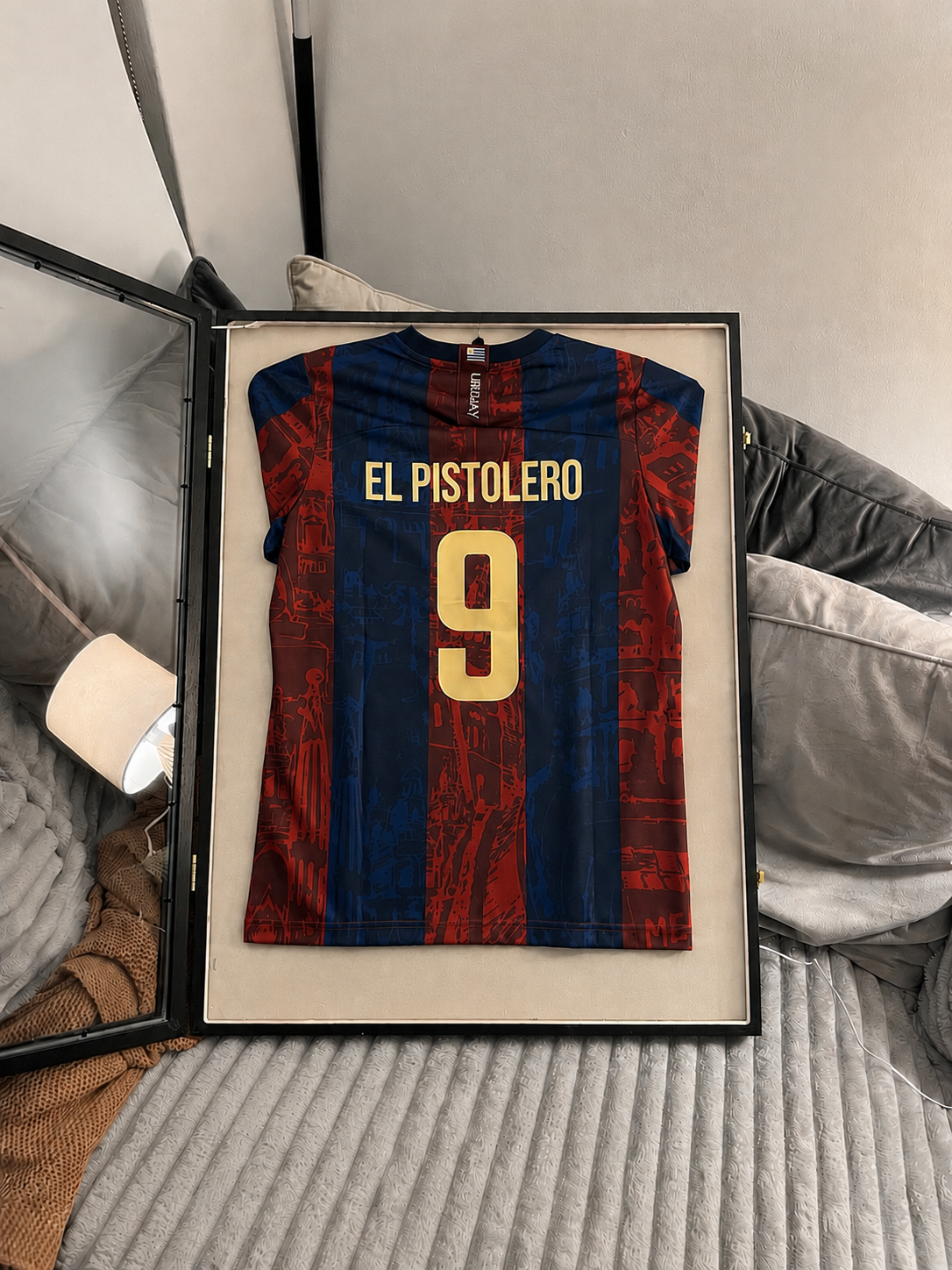 LED Sports Jersey Display Frame Case – Custom Colour Background | Football • Soccer • Basketball • Rugby • Baseball • Hockey