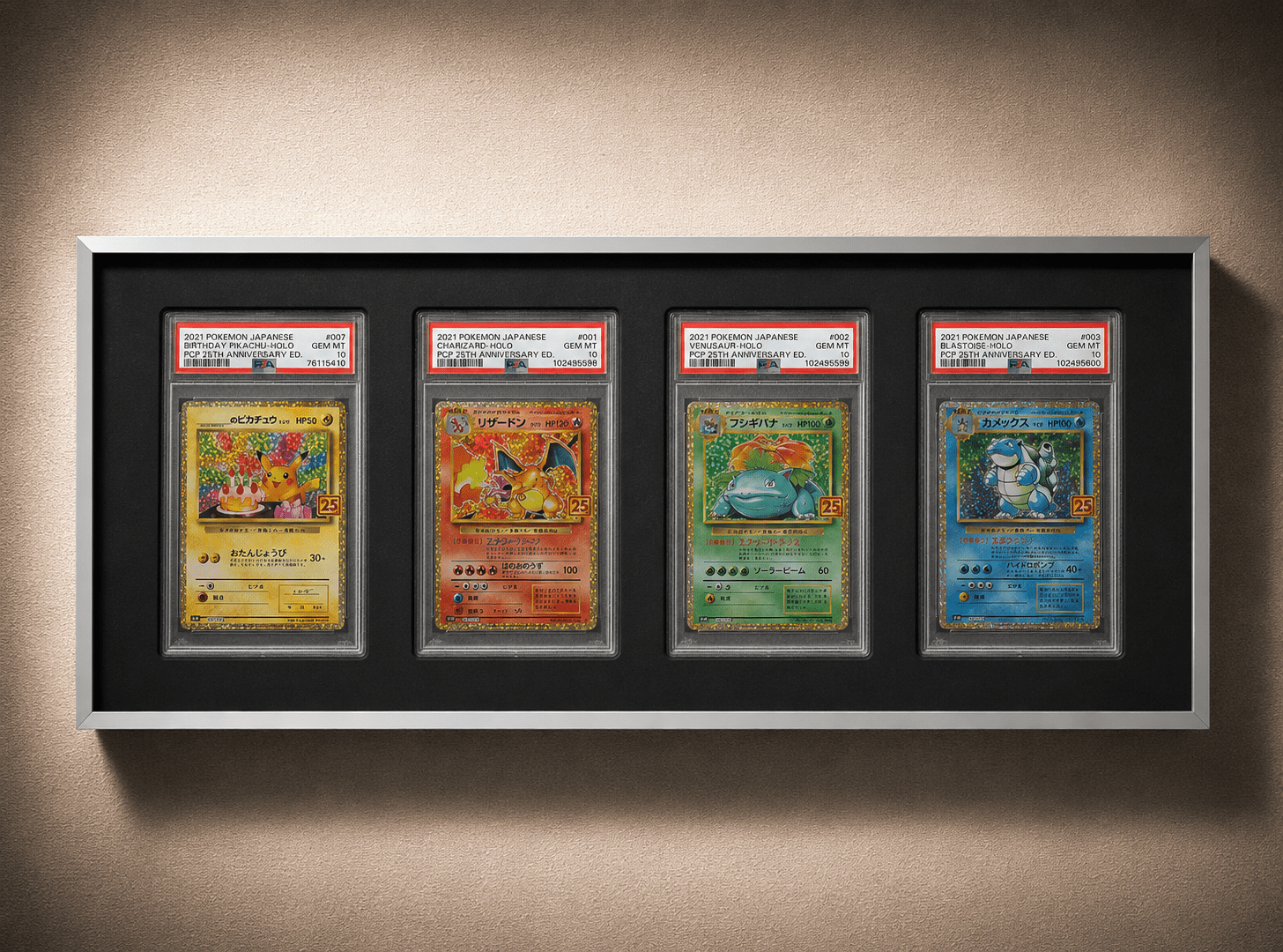 4 Grid Aluminium Trading Card Display Frame Case | PSA, BGS & One Touch | Pokémon • MTG • Yu-Gi-Oh • One Piece • Sports Cards - The Card Collective