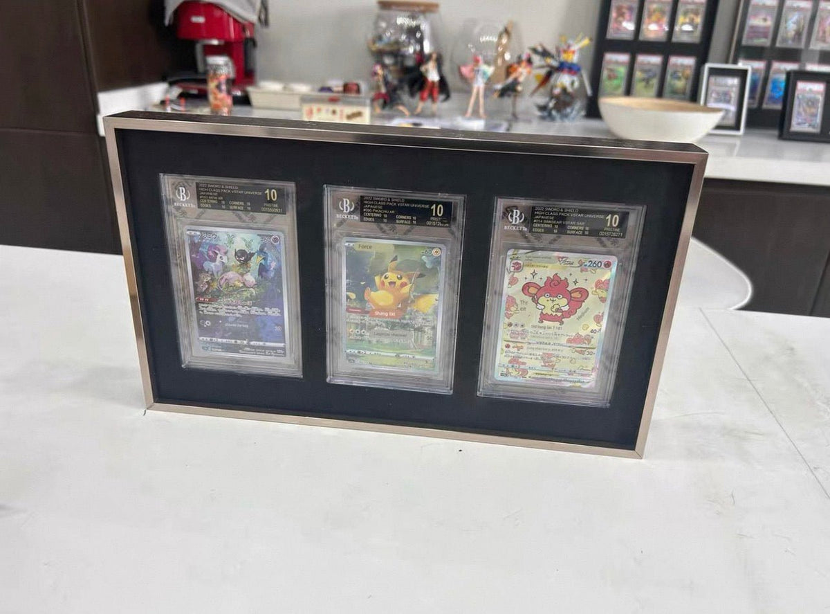 54 Aluminium Trading Card Display Frame Case | PSA, BGS & One Touch | Pokémon • MTG • Yu-Gi-Oh • One Piece • Sports Cards - The Card Collective