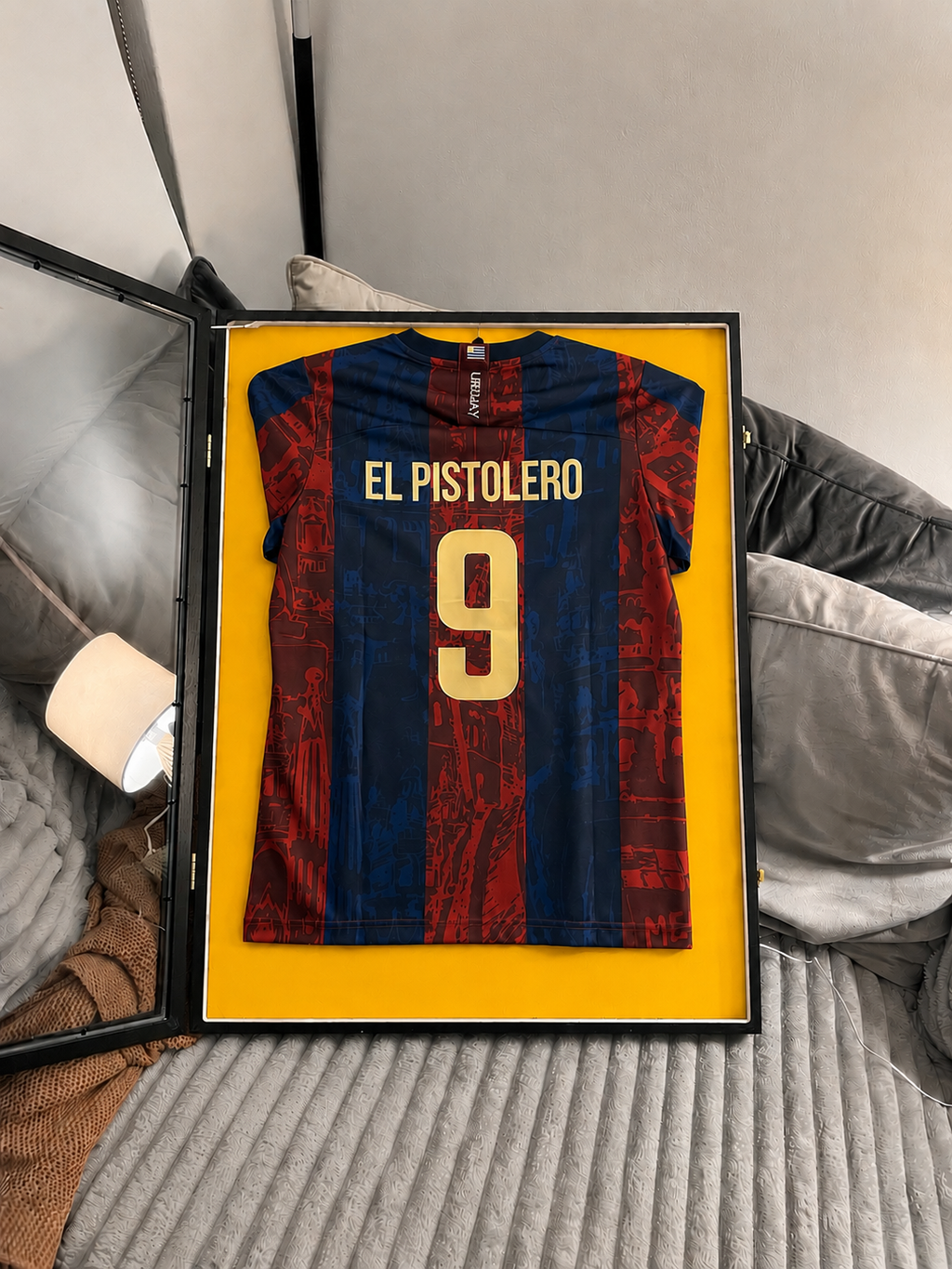 LED Sports Jersey Display Frame Case – Custom Colour Background | Football • Soccer • Basketball • Rugby • Baseball • Hockey