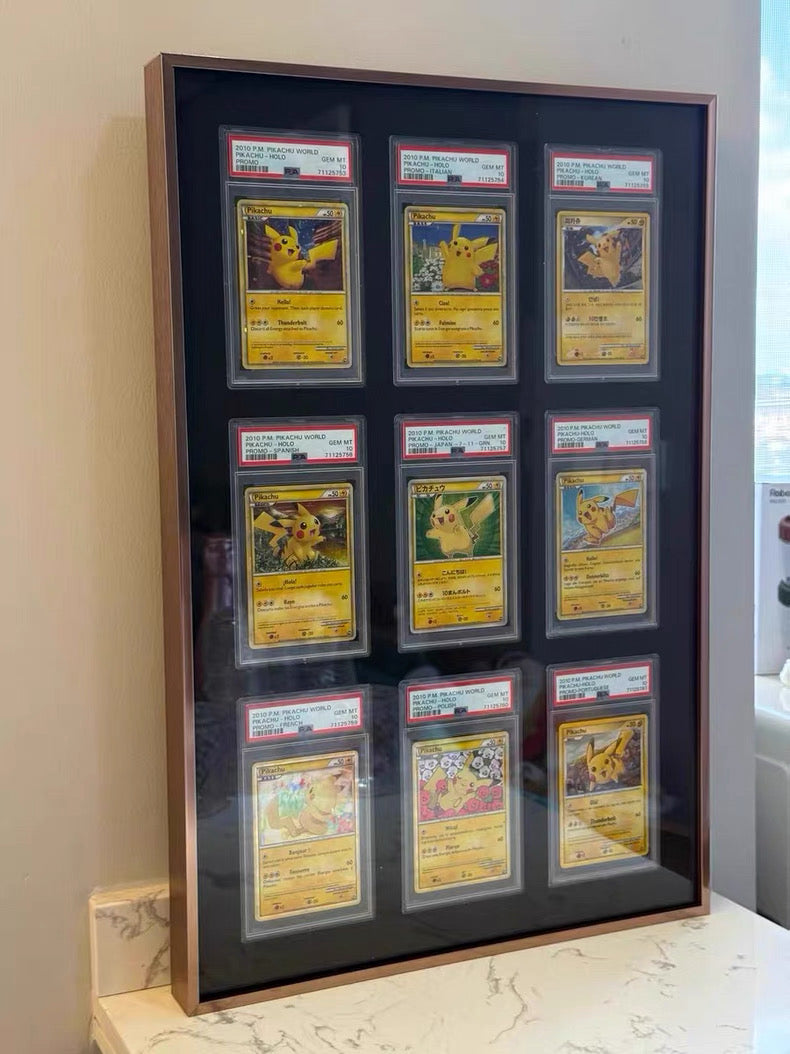 12 Aluminium Trading Card Display Frame Case | PSA, BGS & One Touch | Pokémon • MTG • Yu-Gi-Oh • One Piece • Sports Cards