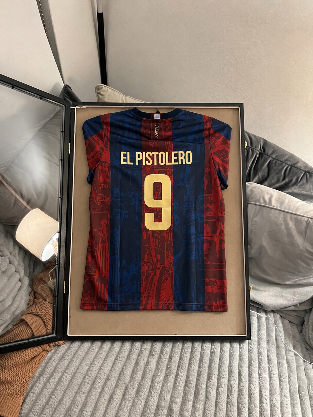 LED Sports Jersey Display Frame Case – Custom Colour Background | Football • Soccer • Basketball • Rugby • Baseball • Hockey