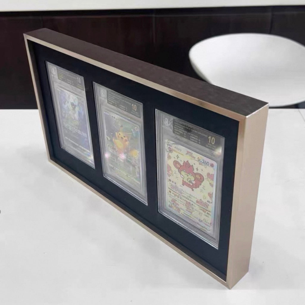 12 Aluminium Trading Card Display Frame Case | PSA, BGS & One Touch | Pokémon • MTG • Yu-Gi-Oh • One Piece • Sports Cards