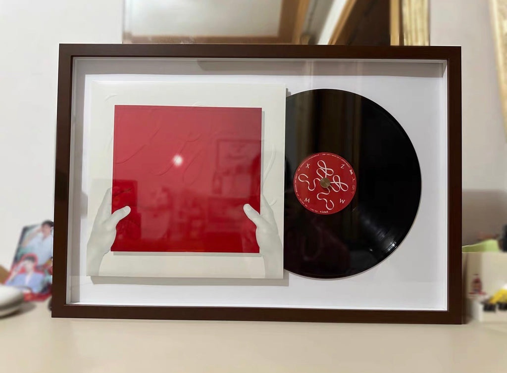 12" Vinyl Record Colour Display Frame | LP Album Wall Display | Double-Sided Coloured Matboard