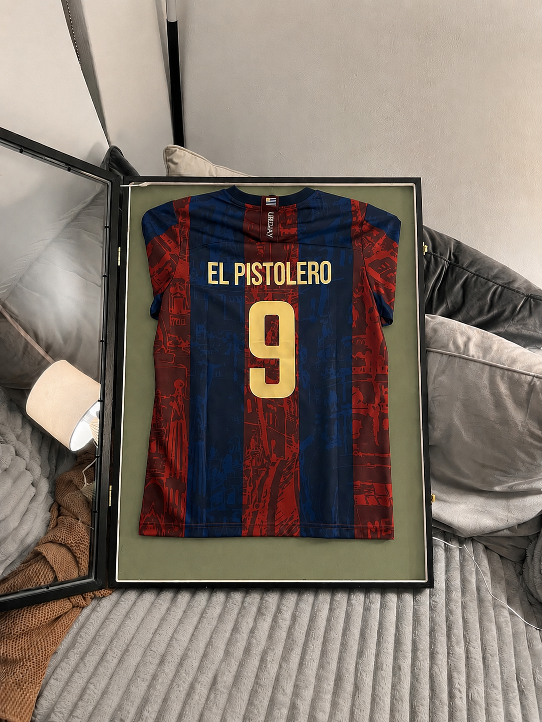LED Sports Jersey Display Frame Case – Custom Colour Background | Football • Soccer • Basketball • Rugby • Baseball • Hockey