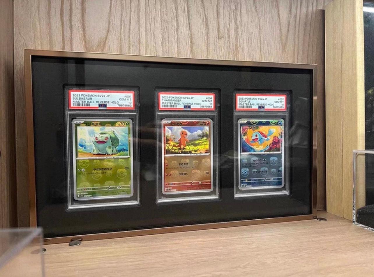 12 Aluminium Trading Card Display Frame Case | PSA, BGS & One Touch | Pokémon • MTG • Yu-Gi-Oh • One Piece • Sports Cards
