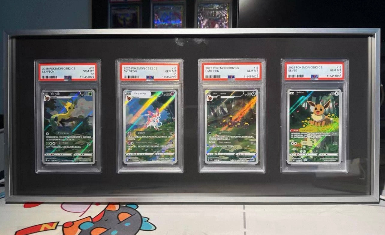 4 Aluminium Trading Card Display Frame Case | PSA, BGS & One Touch | Pokémon • MTG • Yu-Gi-Oh • One Piece • Sports Cards
