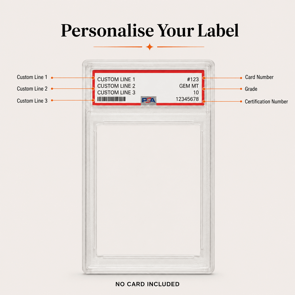 Custom PSA Style Graded Trading Card Slab – Personalised Label | Pokémon • MTG • Yu - Gi - Oh • One Piece • Sports Cards - The Card Collective