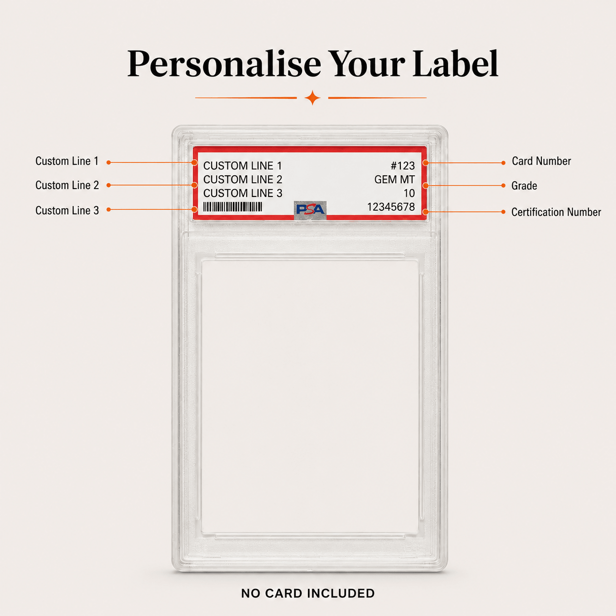 Custom PSA Style Graded Trading Card Slab – Personalised Label | Pokémon • MTG • Yu - Gi - Oh • One Piece • Sports Cards - The Card Collective