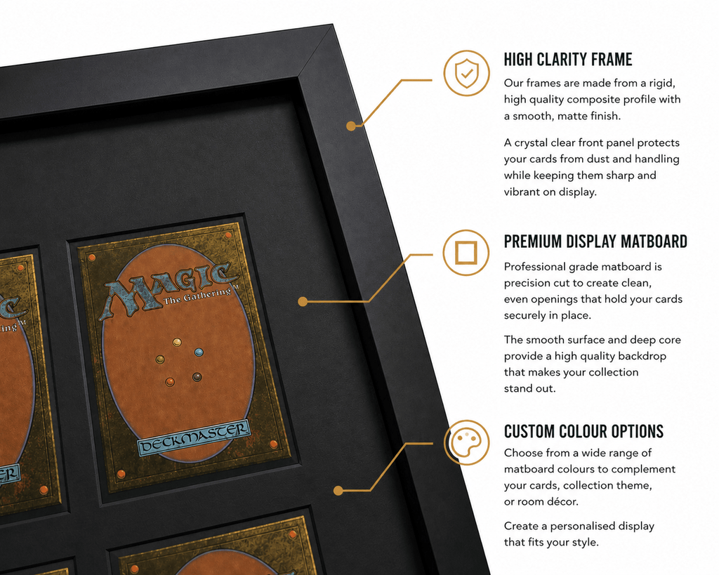 OneTouch Magnetic Trading Card Display Frame Case – Custom Colour Frame | Pokémon • MTG • Yu - Gi - Oh • One Piece • Sports Cards - The Card Collective
