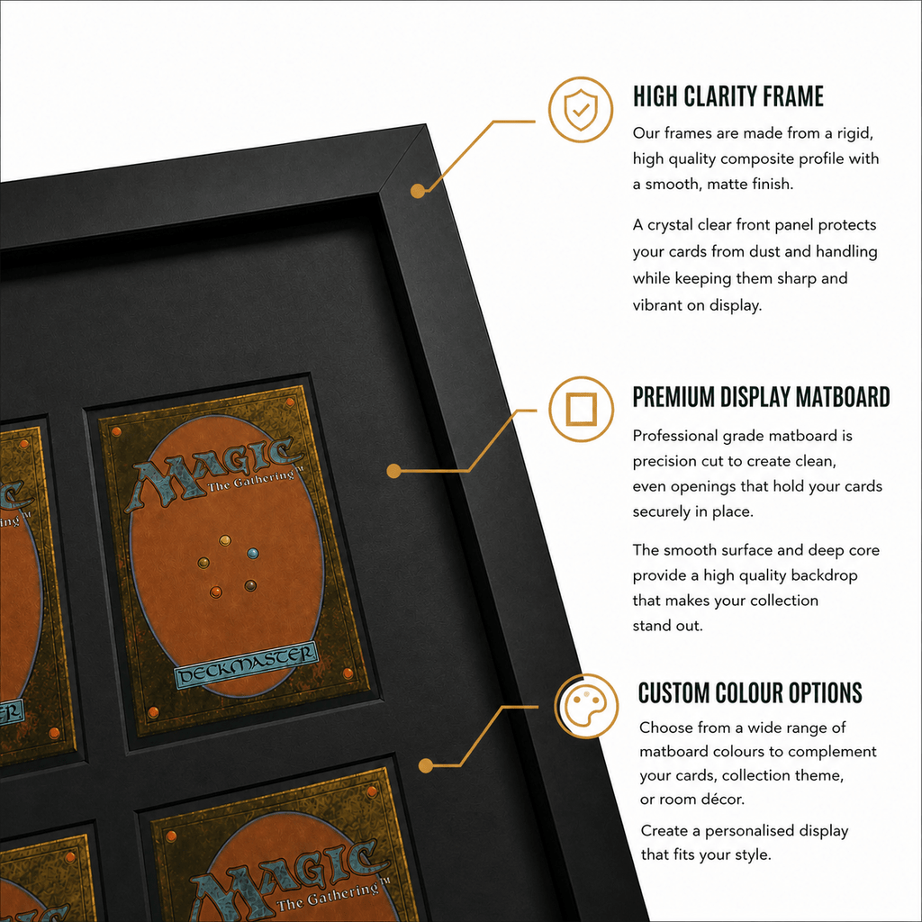 50–56 Card Raw Trading Card Display Frame Case – Custom Frame | Pokémon • MTG • Yu - Gi - Oh • One Piece • Sports Cards - The Card Collective