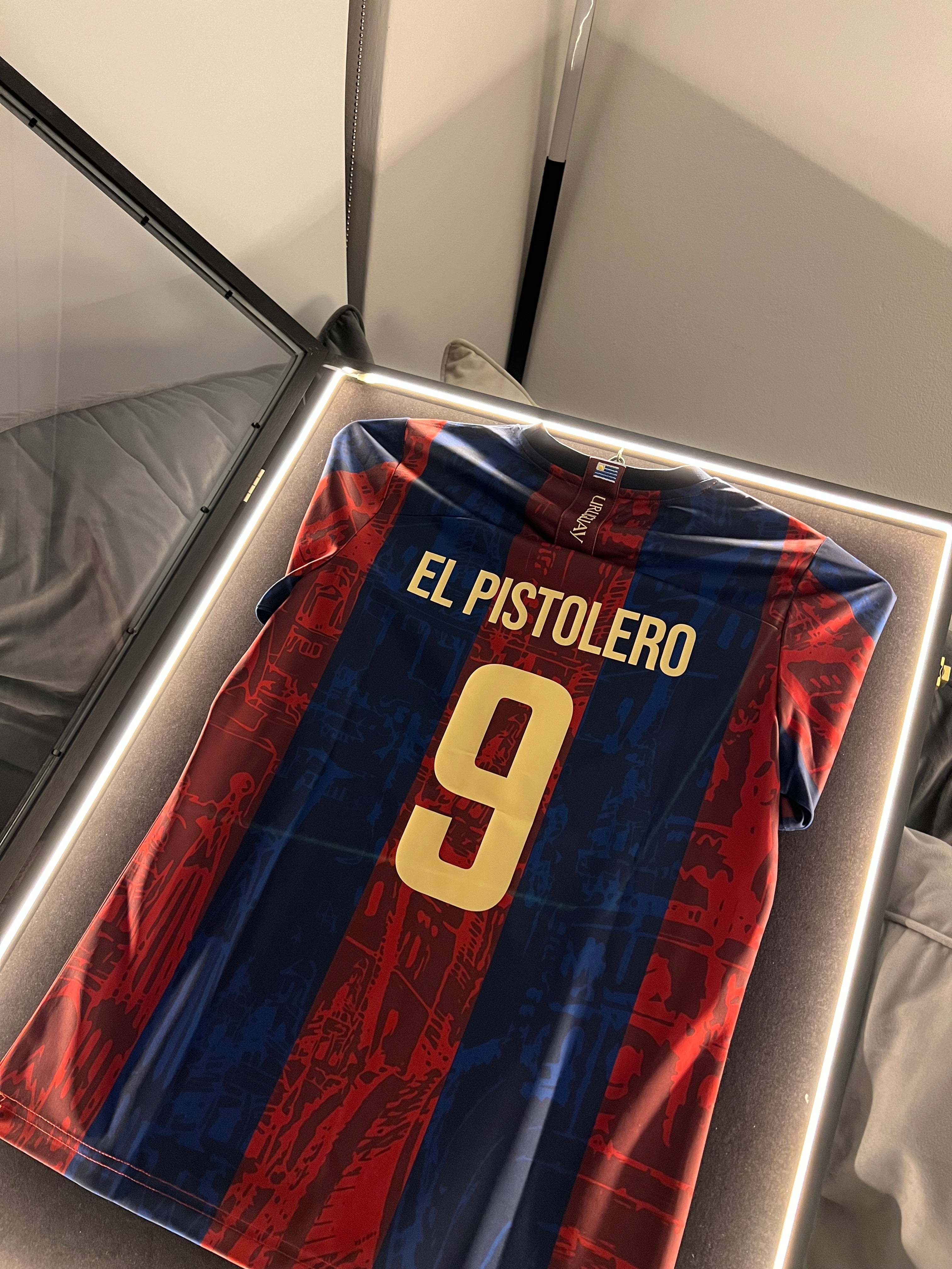 LED Sports Jersey Display Frame Case – Custom Colour Background | Football • Soccer • Basketball • Rugby • Baseball • Hockey
