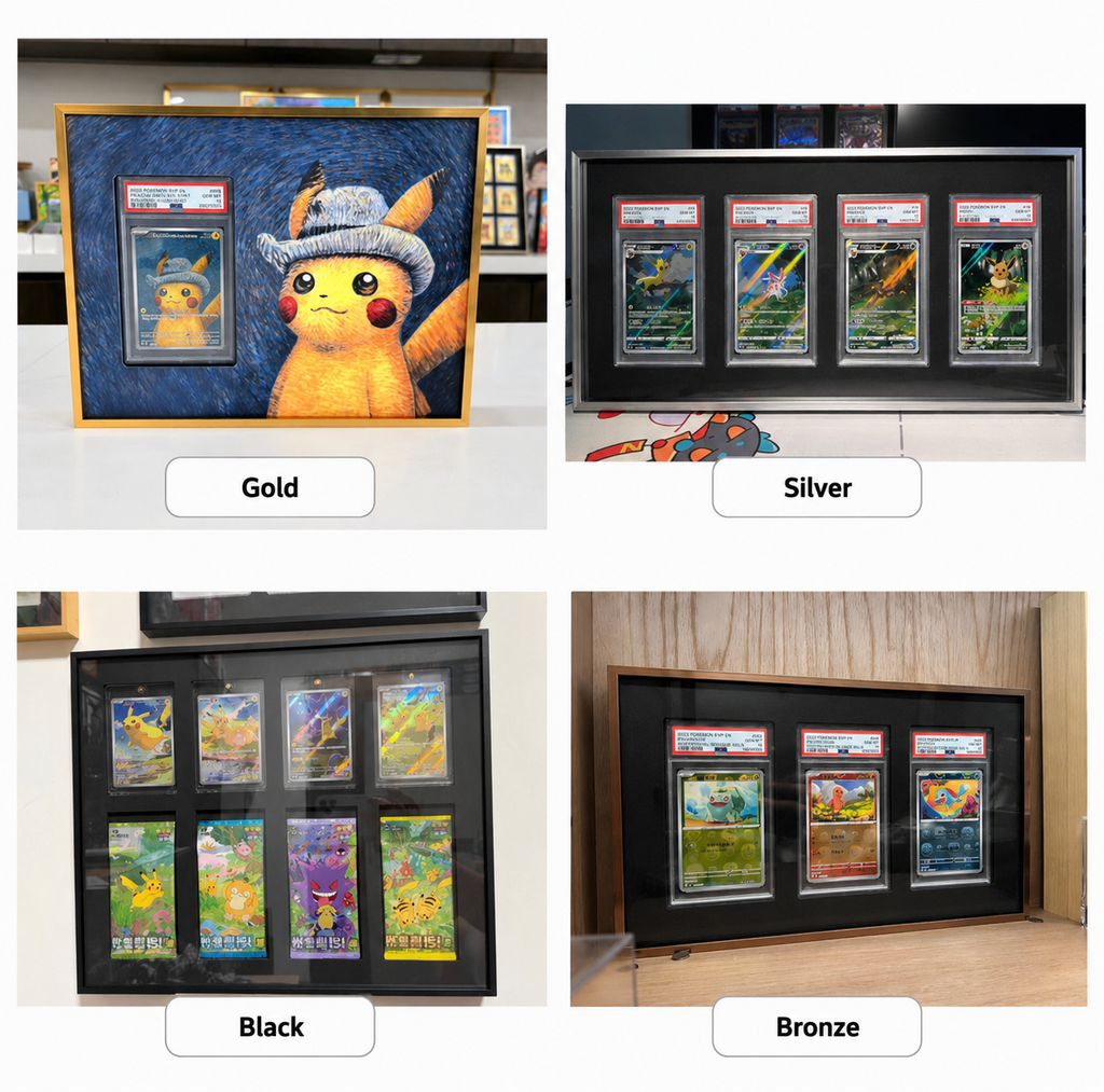 12 Aluminium Trading Card Display Frame Case | PSA, BGS & One Touch | Pokémon • MTG • Yu-Gi-Oh • One Piece • Sports Cards