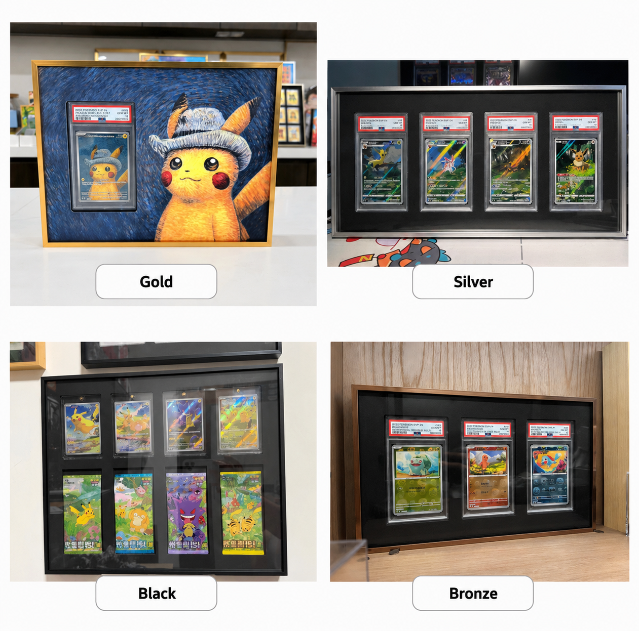 12 Aluminium Trading Card Display Frame Case | PSA, BGS & One Touch | Pokémon • MTG • Yu-Gi-Oh • One Piece • Sports Cards