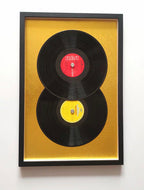 12" Vinyl Record Colour Display Frame | LP Album Wall Display | Double-Sided Coloured Matboard