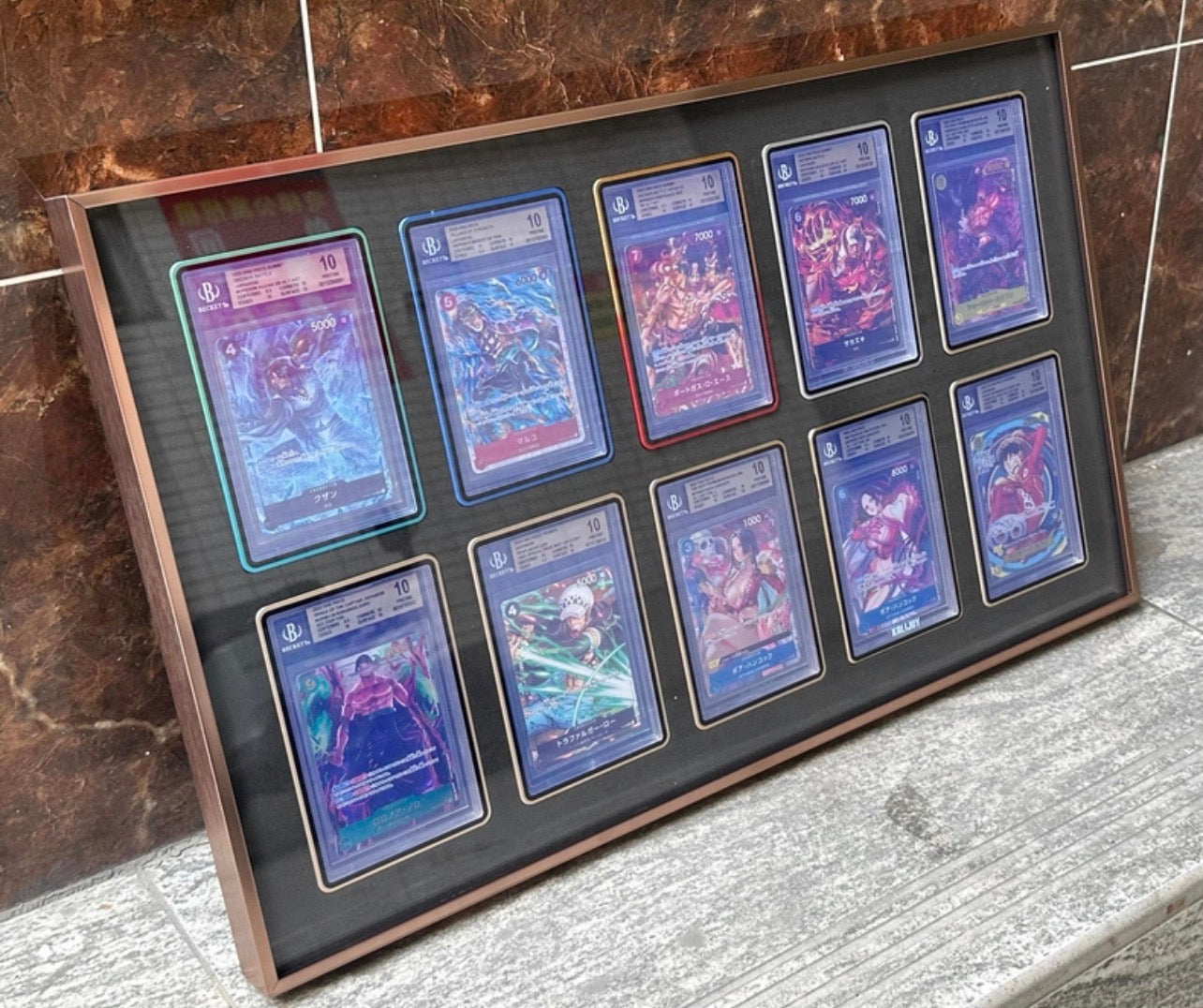 12 Aluminium Trading Card Display Frame Case | PSA, BGS & One Touch | Pokémon • MTG • Yu-Gi-Oh • One Piece • Sports Cards