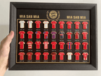 Football Club Evolution Jersey Display Frame | Soccer Memorabilia Gift | Manchester United, Arsenal & More - The Card Collective