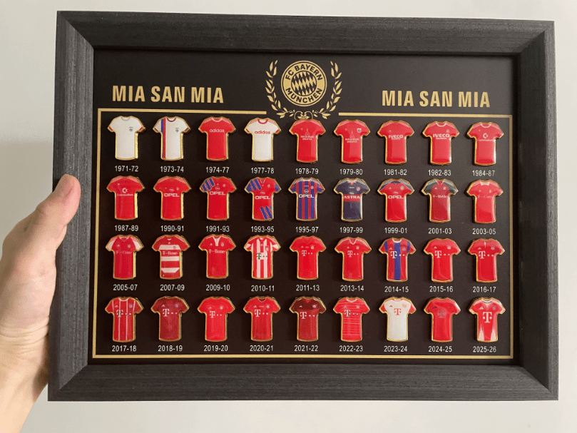 Football Club Evolution Jersey Display Frame | Soccer Memorabilia Gift | Manchester United, Arsenal & More - The Card Collective