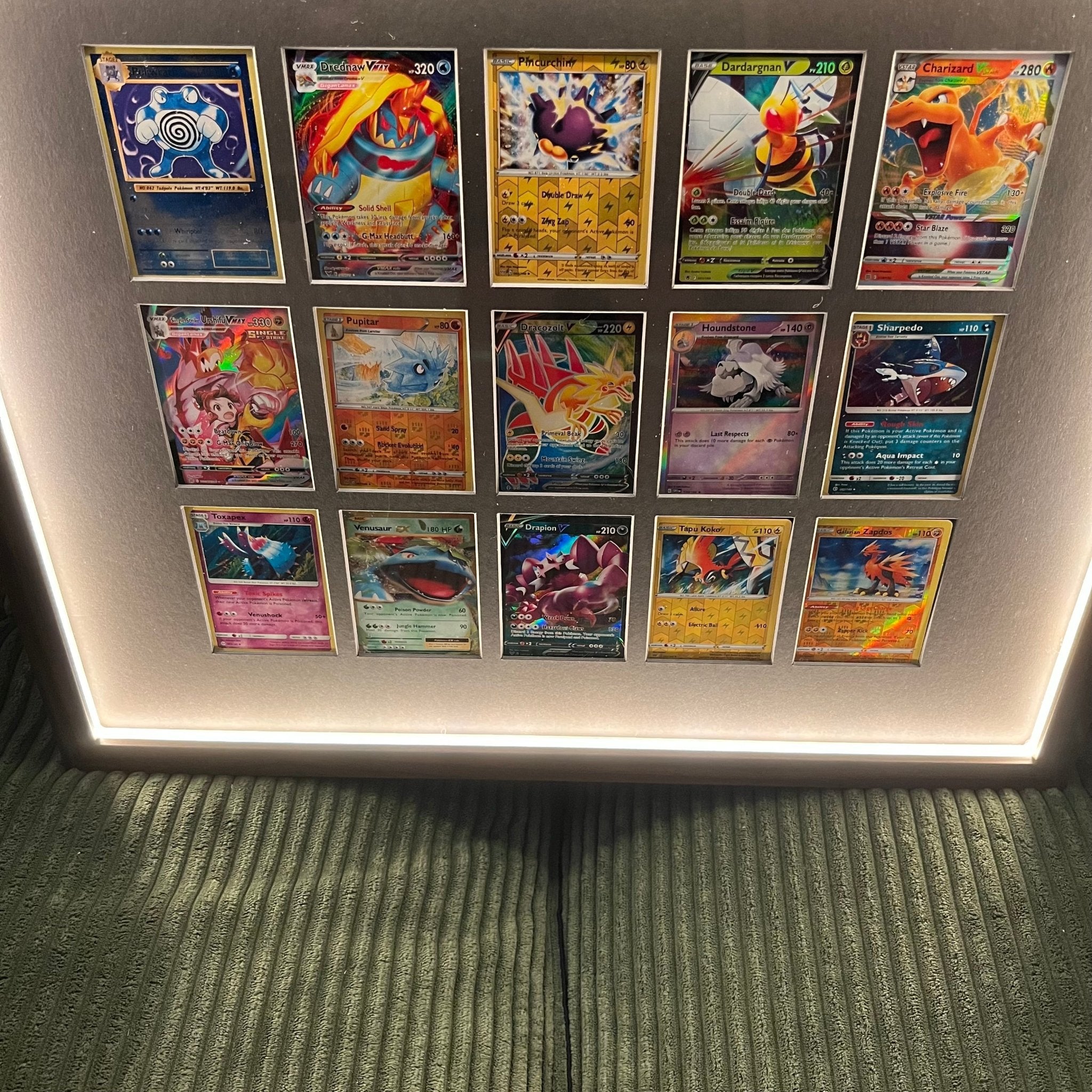 custom pokemon card display case Trading Card Display Frame Case Matboard Insert – Fully Custom Layout – The Card Collective