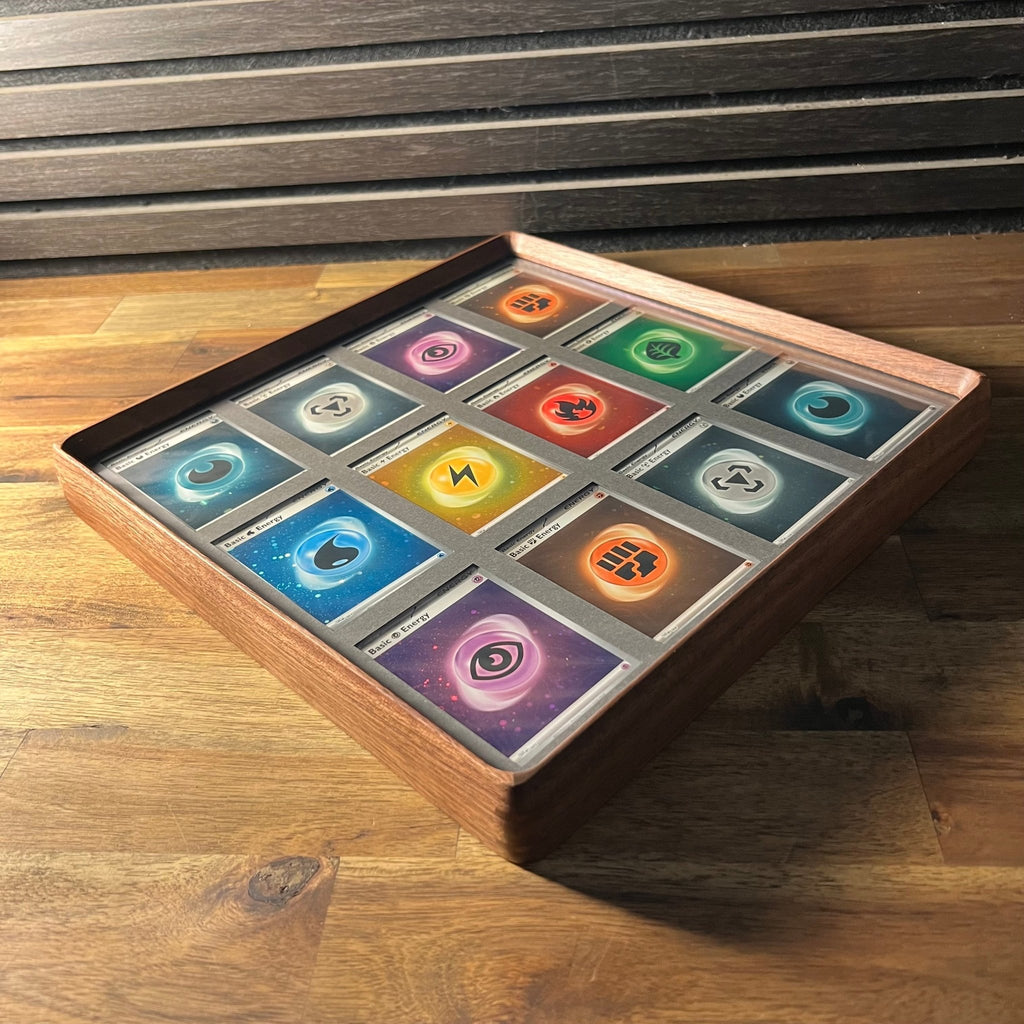 12 Card Trading Card Display Frame Case – Custom Arc V Curved Hardwood Frame | Pokémon • MTG • Yu - Gi - Oh • One Piece • Sports Cards - The Card Collective