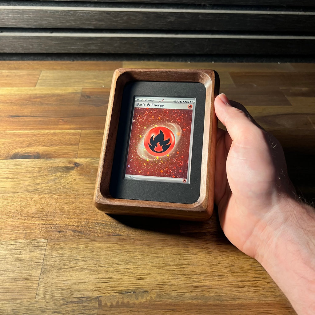 1 Card Trading Card Display Frame Case – Custom Arc Mini Curved Hardwood Frame | Pokémon • MTG • Yu - Gi - Oh • One Piece • Sports Cards - The Card Collective