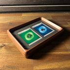 2 Card Trading Card Display Frame Case – Custom Arc I Curved Hardwood Frame | Pokémon • MTG • Yu - Gi - Oh • One Piece • Sports Cards - The Card Collective