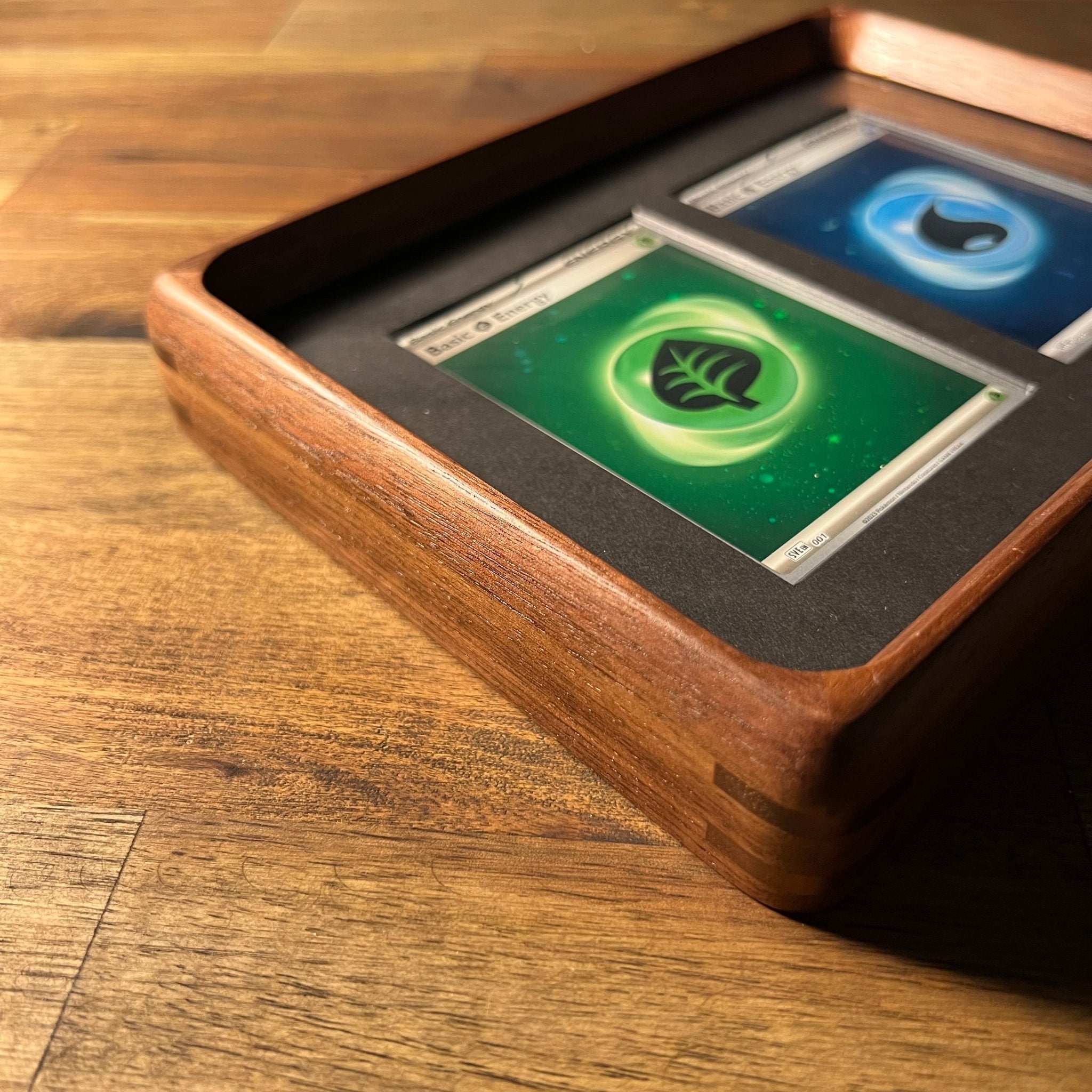 2 Card Trading Card Display Frame Case – Custom Arc I Curved Hardwood Frame | Pokémon • MTG • Yu - Gi - Oh • One Piece • Sports Cards - The Card Collective