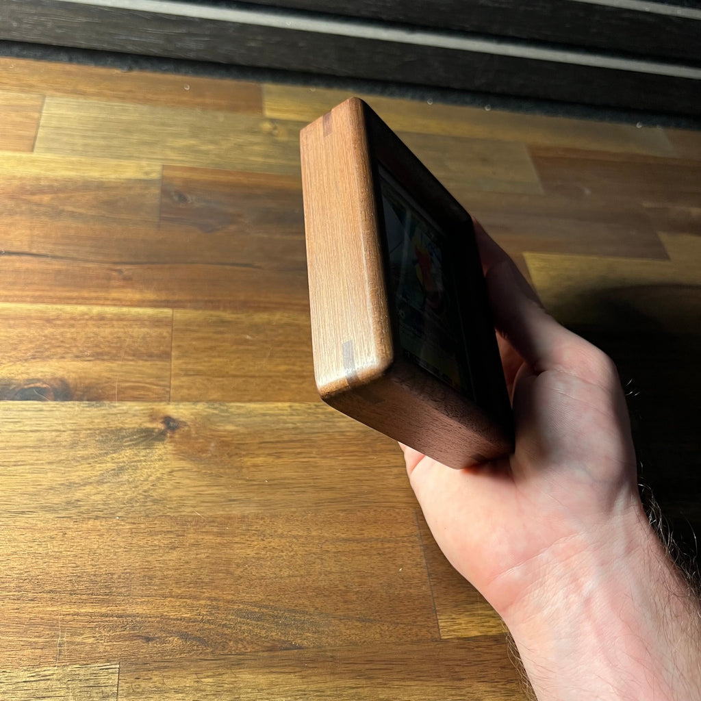 SnapFrame – Toploader Magnetic Curved Solid Wood Raw Trading Card Display Frame Case for Pokémon, MTG, Yu - Gi - Oh! & One Piece - The Card Collective