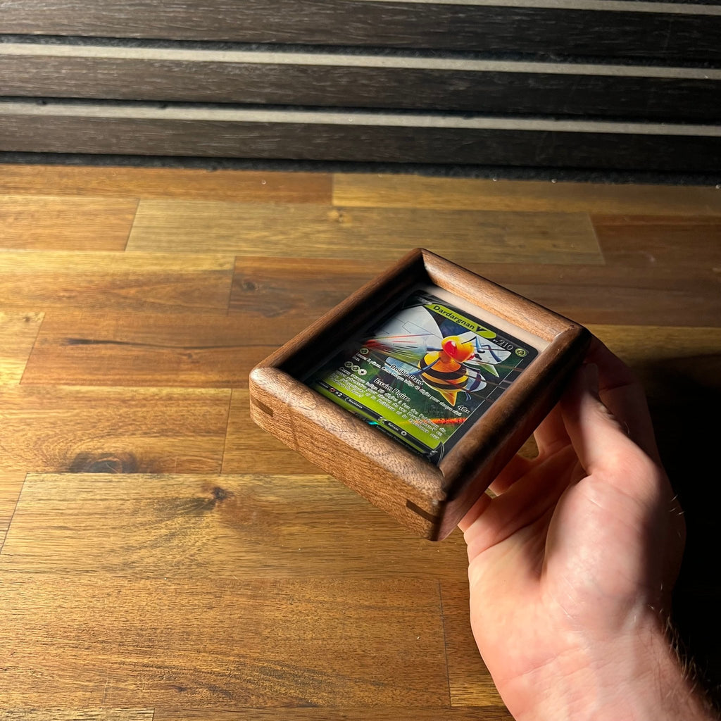 SnapFrame – Toploader Magnetic Curved Solid Wood Raw Trading Card Display Frame Case for Pokémon, MTG, Yu - Gi - Oh! & One Piece - The Card Collective
