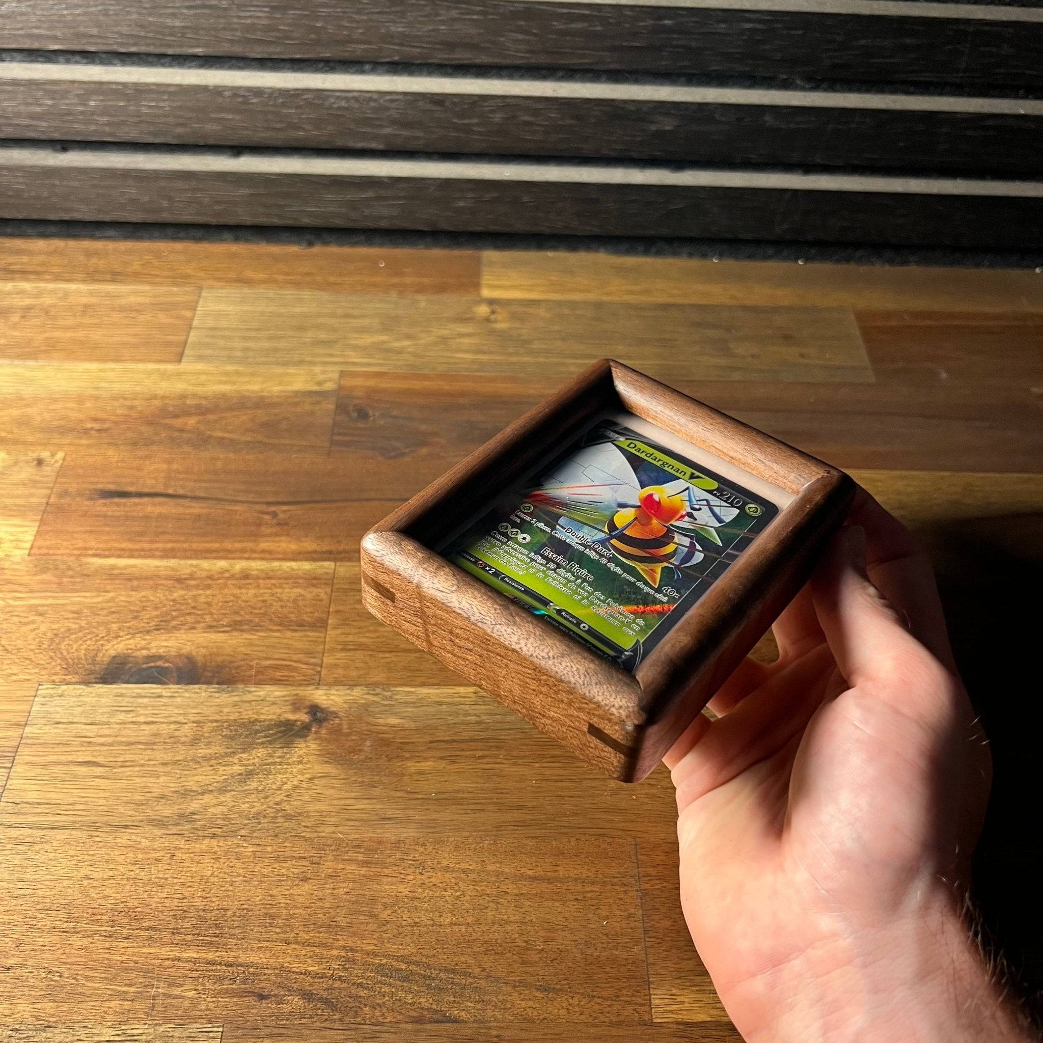 SnapFrame – Toploader Magnetic Curved Solid Wood Raw Trading Card Display Frame Case for Pokémon, MTG, Yu - Gi - Oh! & One Piece - The Card Collective