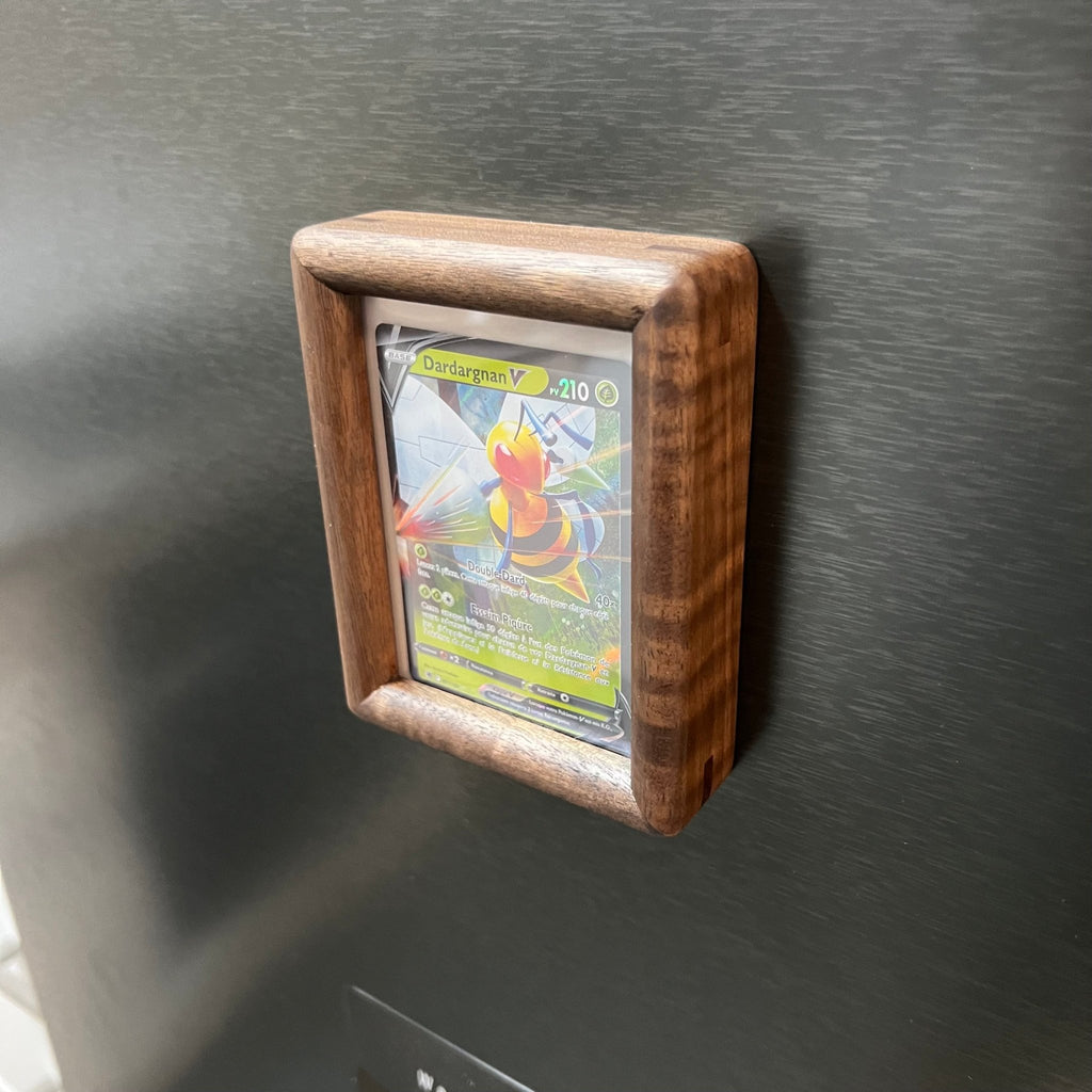 SnapFrame – Toploader Magnetic Curved Solid Wood Raw Trading Card Display Frame Case for Pokémon, MTG, Yu - Gi - Oh! & One Piece - The Card Collective