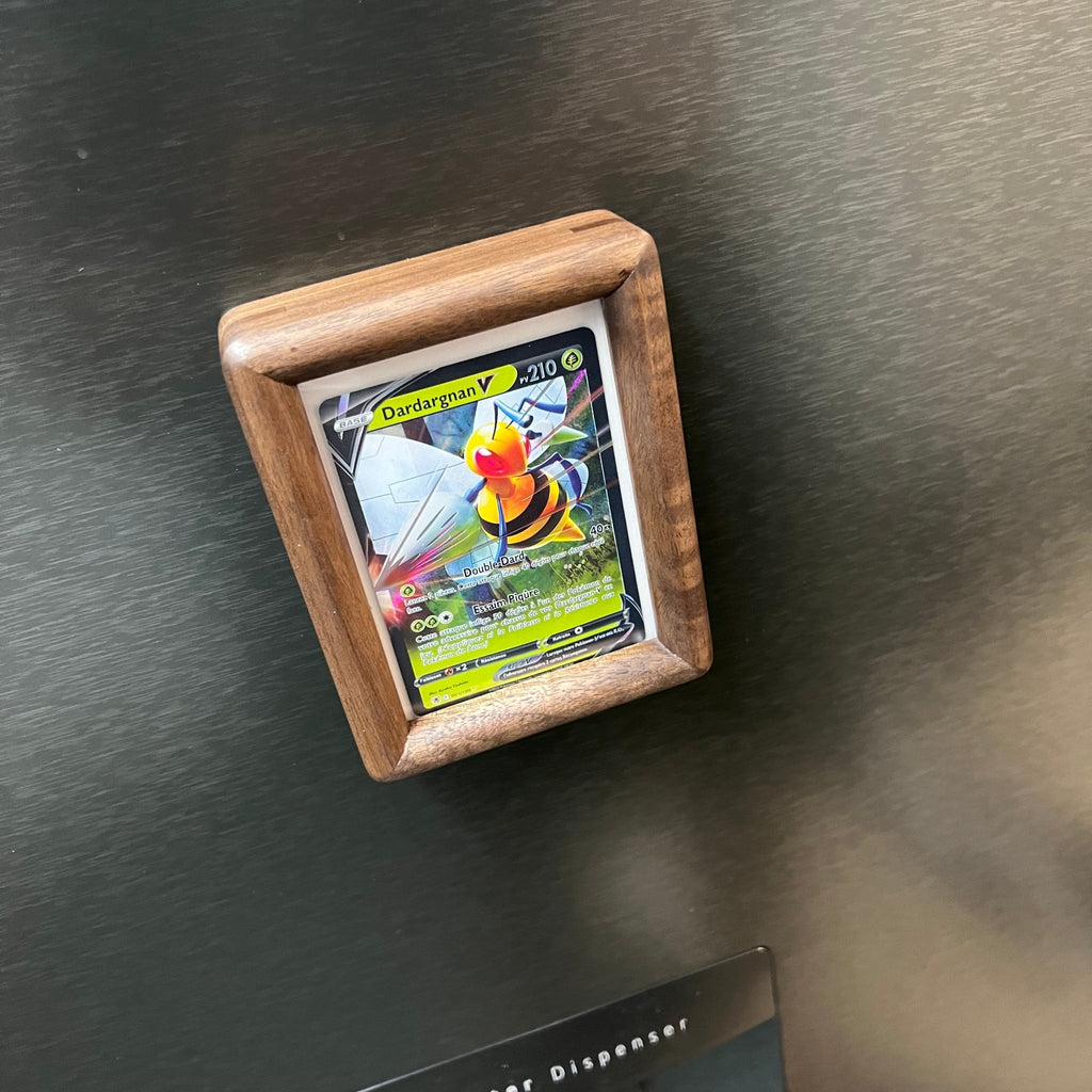 SnapFrame – Toploader Magnetic Curved Solid Wood Raw Trading Card Display Frame Case for Pokémon, MTG, Yu - Gi - Oh! & One Piece - The Card Collective