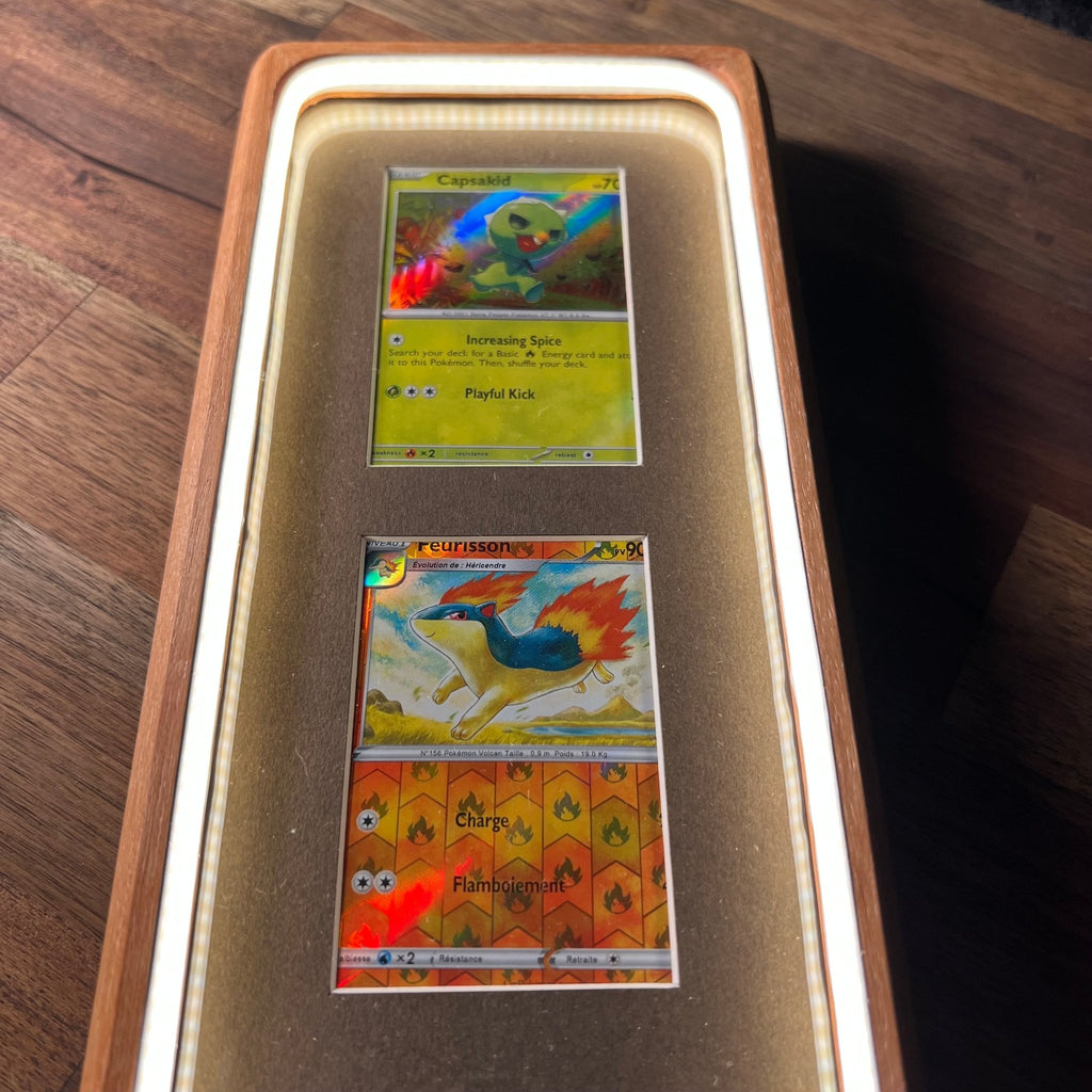 12 Card Trading Card Display Frame Case – Custom Arc V Curved Hardwood Frame | Pokémon • MTG • Yu - Gi - Oh • One Piece • Sports Cards - The Card Collective