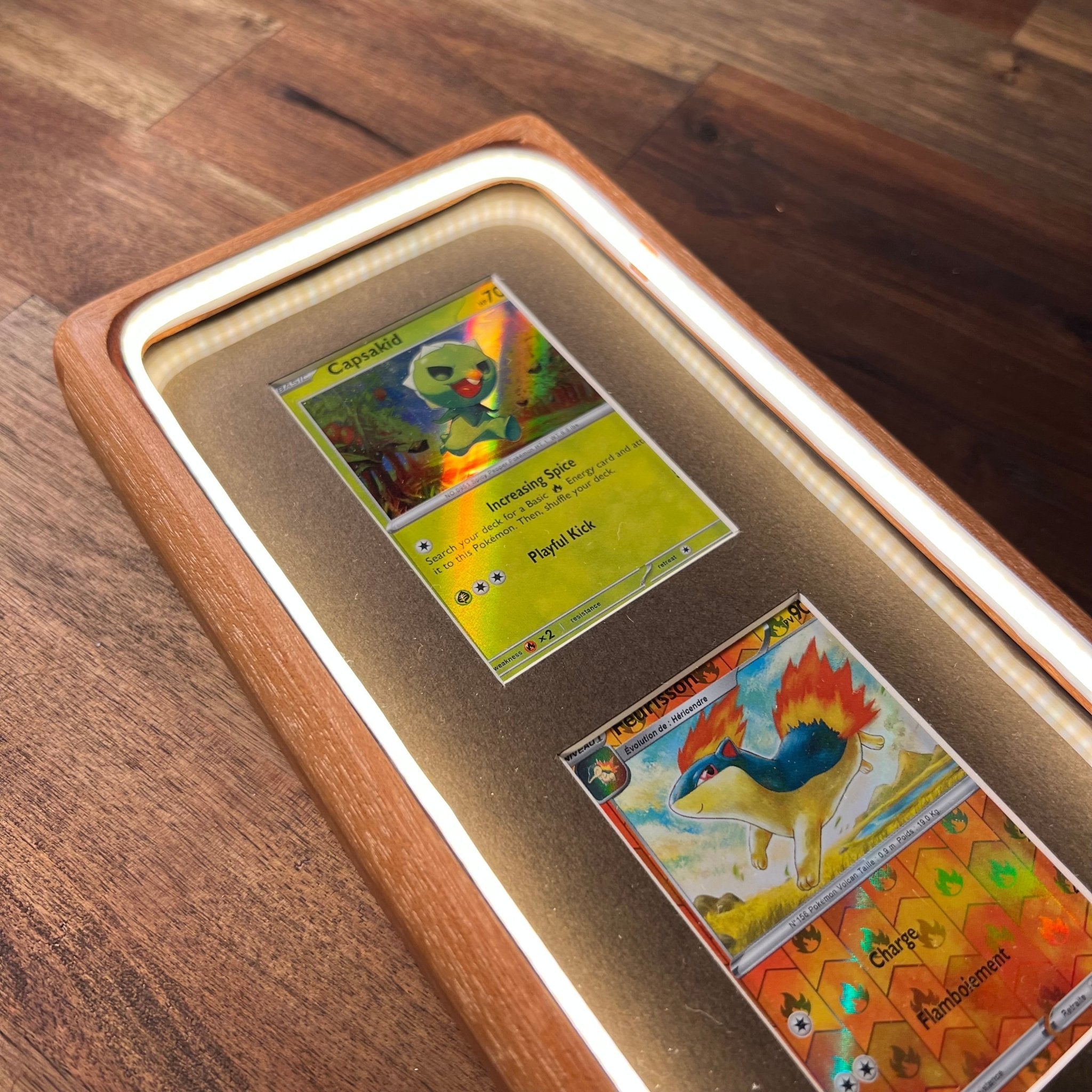 12 Card Trading Card Display Frame Case – Custom Arc V Curved Hardwood Frame | Pokémon • MTG • Yu - Gi - Oh • One Piece • Sports Cards - The Card Collective