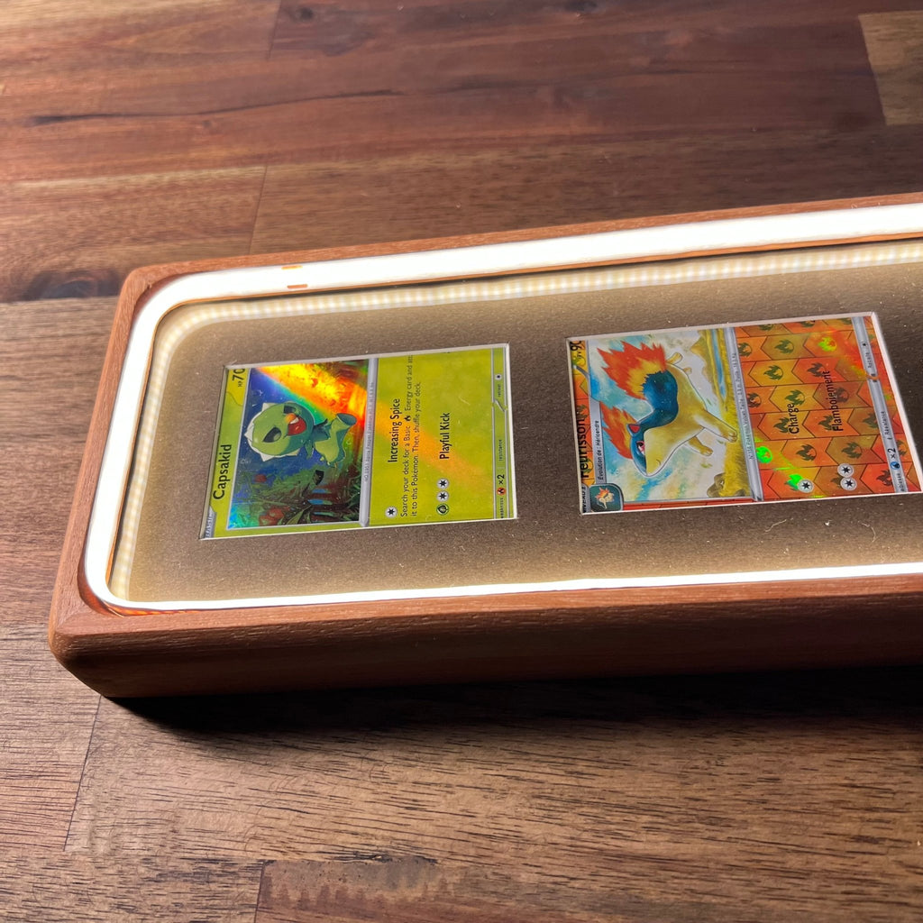 12 Card Trading Card Display Frame Case – Custom Arc V Curved Hardwood Frame | Pokémon • MTG • Yu - Gi - Oh • One Piece • Sports Cards - The Card Collective